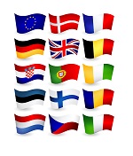 Государственные флаги стран Европы 